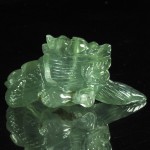 KG-028 Very Nice Hand carved genuine natural Prehnite Dragon Naga gem Gemstone Statue